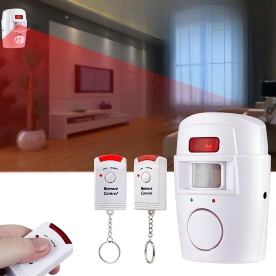 Kit Alarme Residencial Sem Fio Sensor Presença + 2 Controles