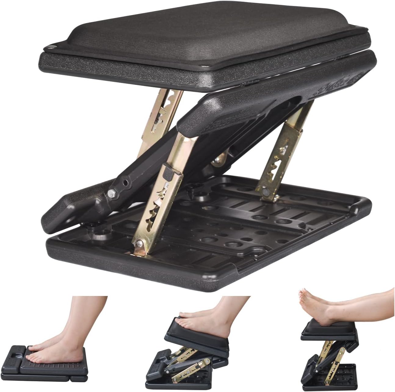 SurmountWay Large Panel Footrest Under Desk, Adjustable Foot Rest with
