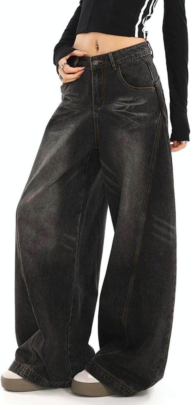 Baggy Jeans for Women Men Wide Leg Barrel Jeans High Waist Denim Pants for Woman Boyfriend Streetwear Clothes - Image 4