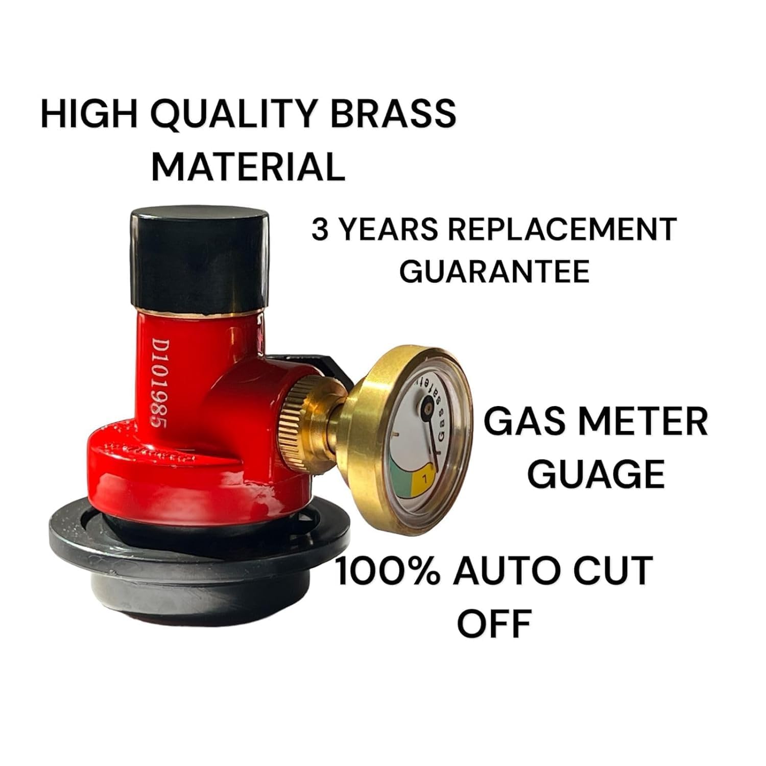 SANJIVANI IMPORTS Gas Leakage and Gas Saving Safety Device for All LPG Gas Cylinder | 100% Auto Cut Off - 3 Year Warranty | Fire Safety from Leakage 1