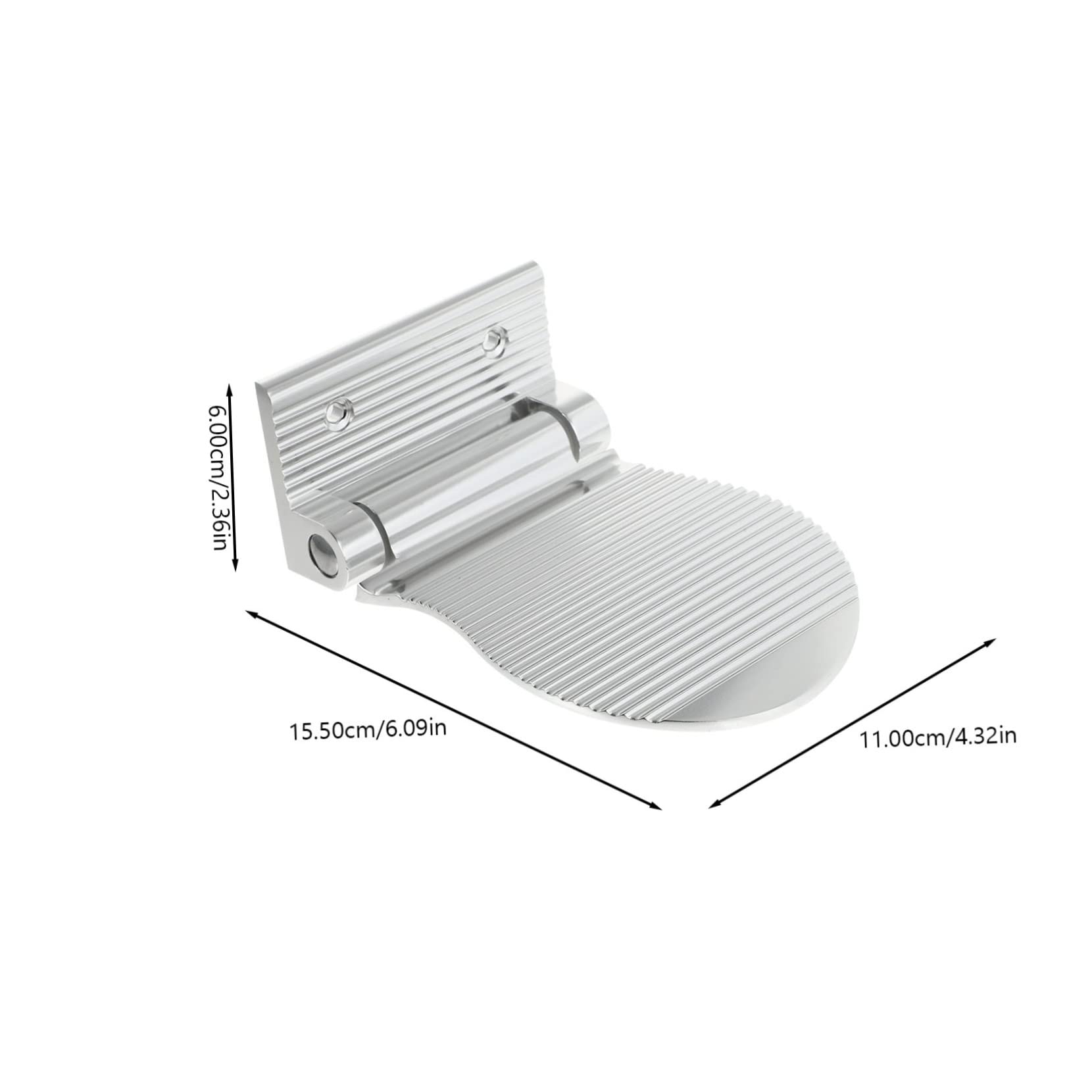 KICHOUSE Bathroom Safety Aid Non-Slip Foot Pedal for Elderly Pregnant Versatile Shower Foot Board Silver