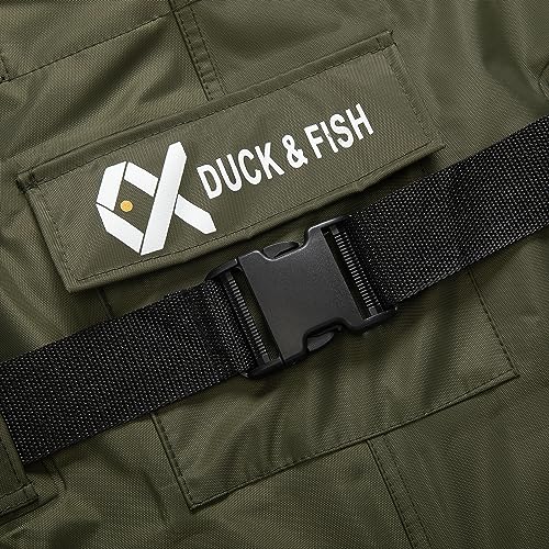 Duck and Fish PVC Chest Wader Boot Foot with Waist Belt4