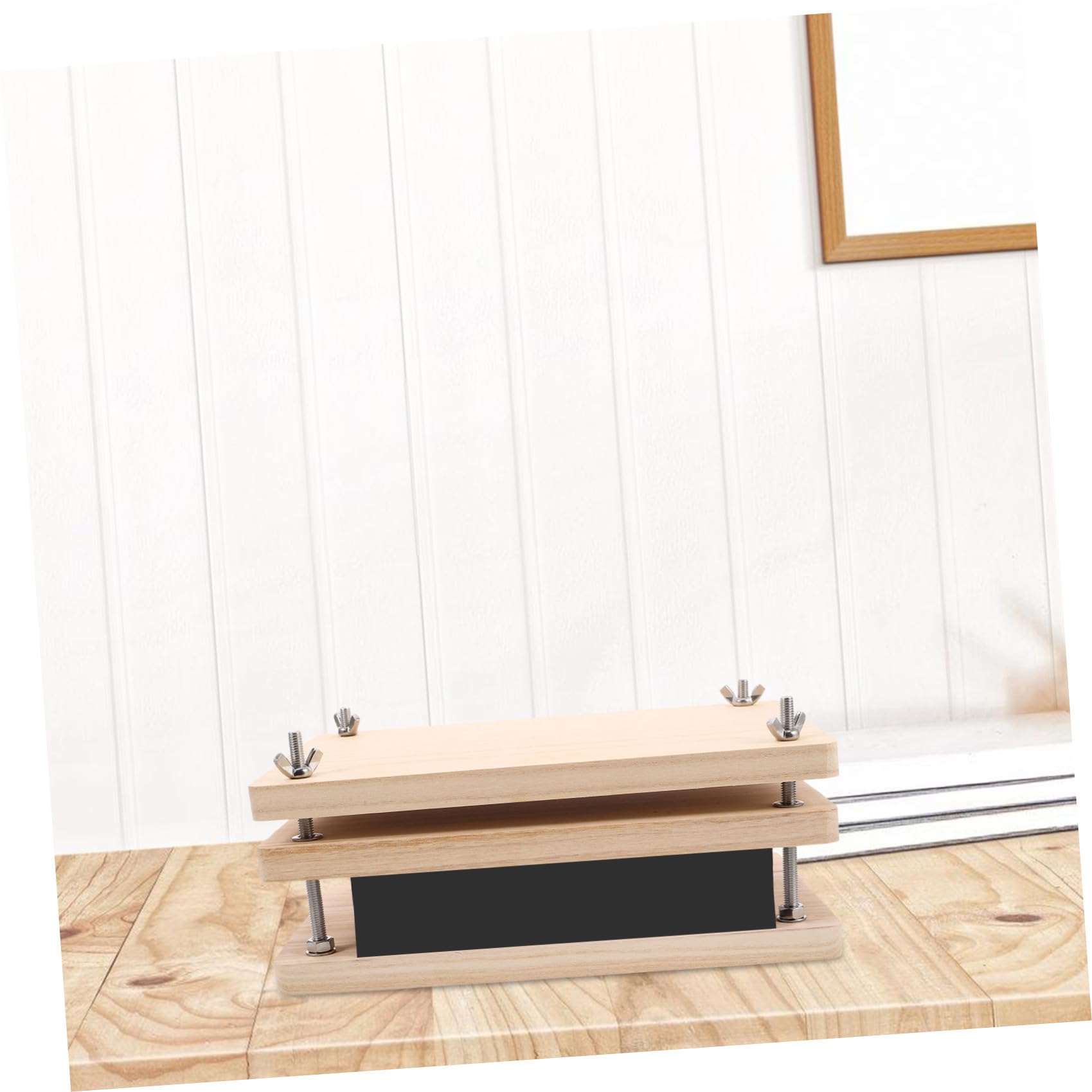 Kit de Encuadernación Prensa de Libros de Madera y Metal, 1 Set