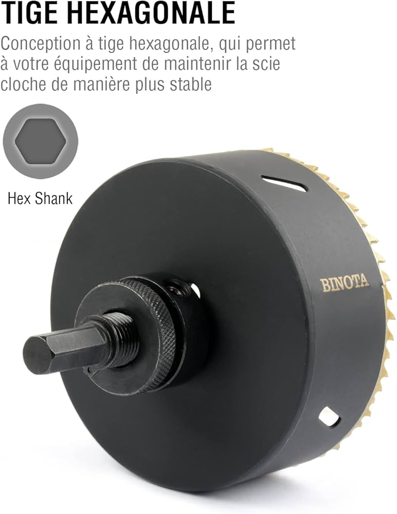 Scie Cloche Bi-Métal BINOTA M42 162 Mm Pour Métal, Bois Et PVC - Bricolage