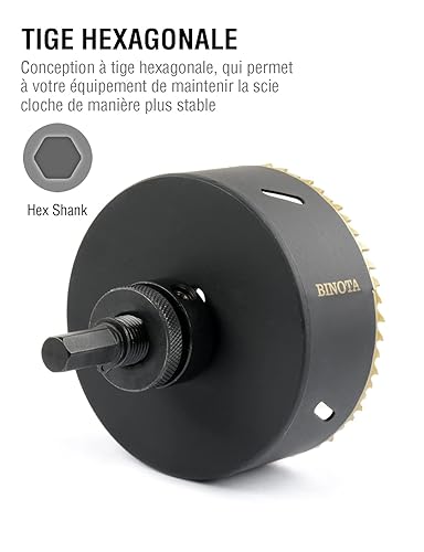 Miniatura 6 de BINOTA Sierra perforadora bimetálica M42, 4.016 in-4, para metal, madera, madera contrachapada, PVC, yeso, compuesto, placa de acero inoxidable