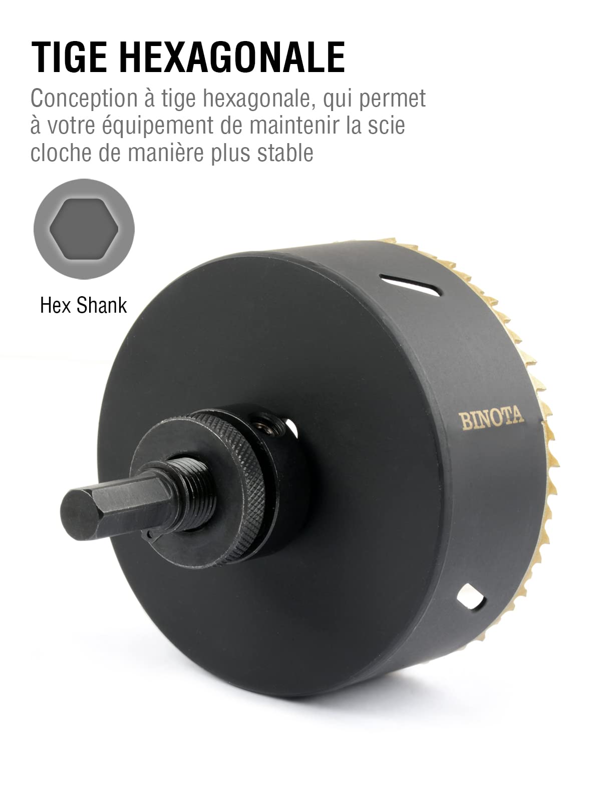 BINOTA M42 Bimetaliczny zestaw 22-68 mm, do metalu, drewna, sklejki, PVC, płyty pilśniowej, płyty gipsowo-kartonowej, zestaw 22 25 29 35 40 51 60 68 mm
