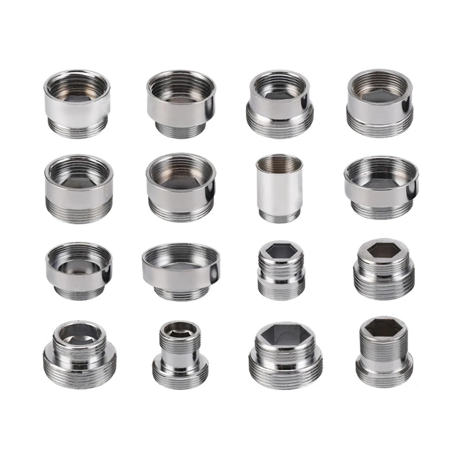 Mmlfx Men's Multi-Colored 1Pc Chrome Brass Faucet Aerator Adapter Fe M22 M24 G1/2" 3/4" Pipe Fittings Water Purifier Accessories M16 18 20 28 (Size : M32-M22)
