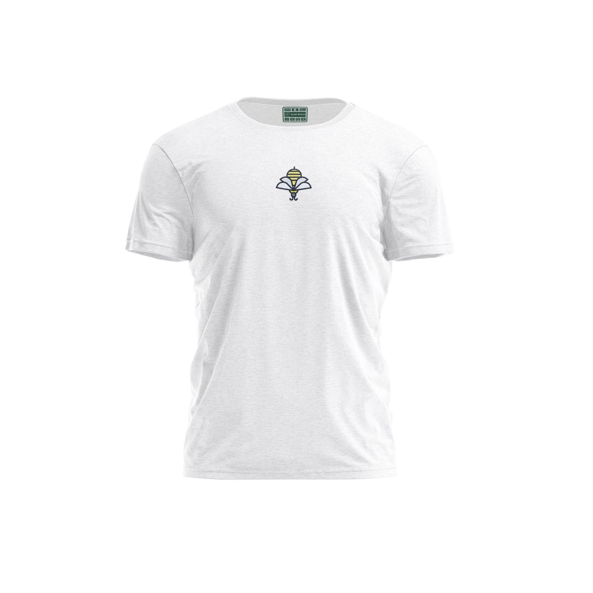 Bona Basics, Digitally Printed, Men's Basic T-Shirt,%100 Cotton, White, Casual, Men's Tops, Size: L