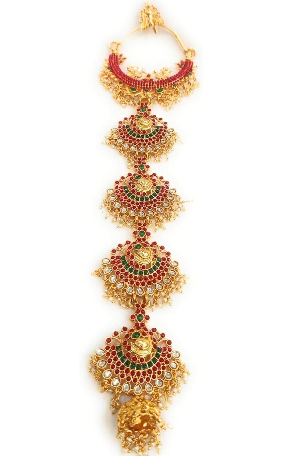 KGR Splash Jada Billalu Set For Bridal New Model Bharatanatyam Jewellery Set Wedding Hair Design Jada Billa Hair Jewelry For Women Hair Decoration Accessories Wedding Hair Braid Choti (Multicolour)-image-46