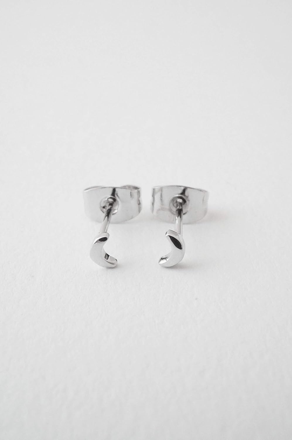 HONEYCAT Mini Moon Stud Earrings in Gold, Rose Gold, or Silver | Minimalist, Delicate Jewelry