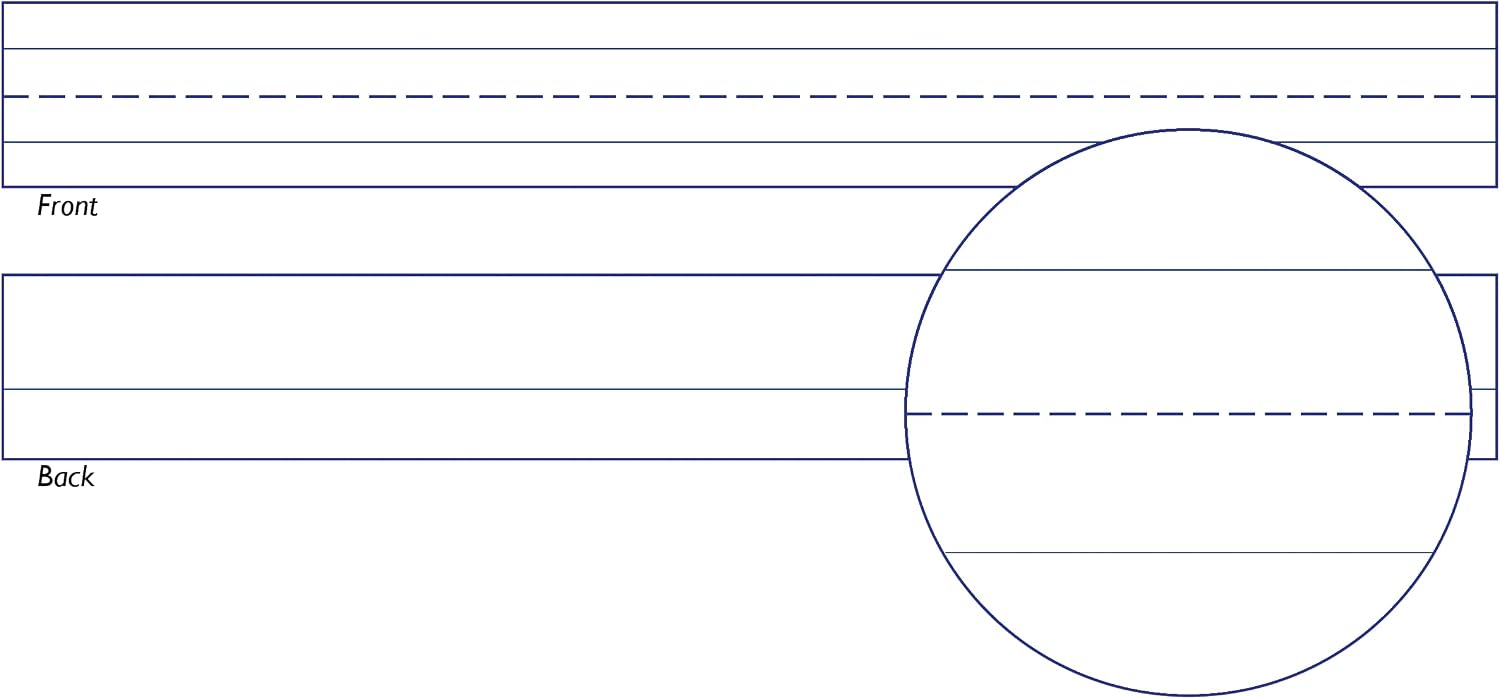 School Smart Ruled Sentence Strips, 3 x 24 Inches, Manila, Pack of 100 - 6468