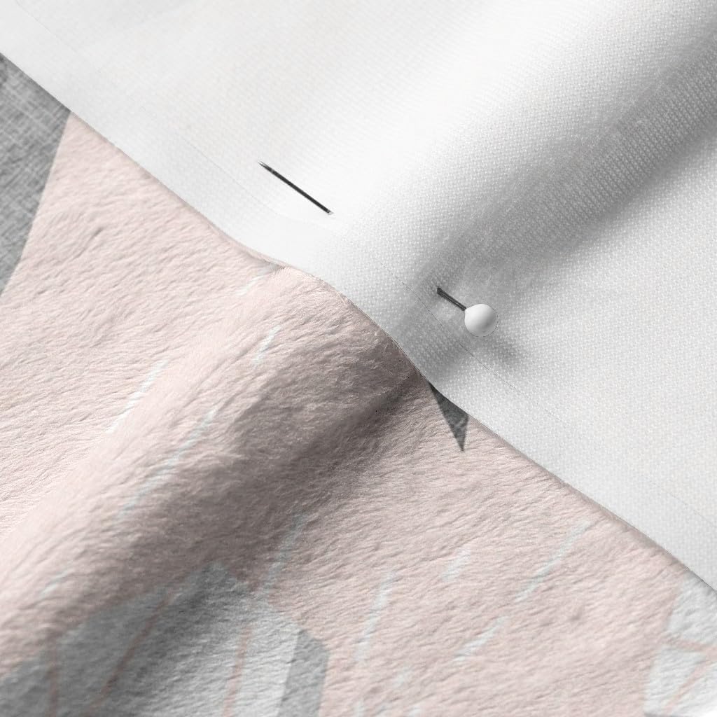 Spoonflower Fabric - Narwhal Animal Ocean Kids Wildlife Explorer Arctic Light Pink Narwhals Printed on Minky Fabric by The Yard - Sewing Baby Blankets Quilt Backing Plush