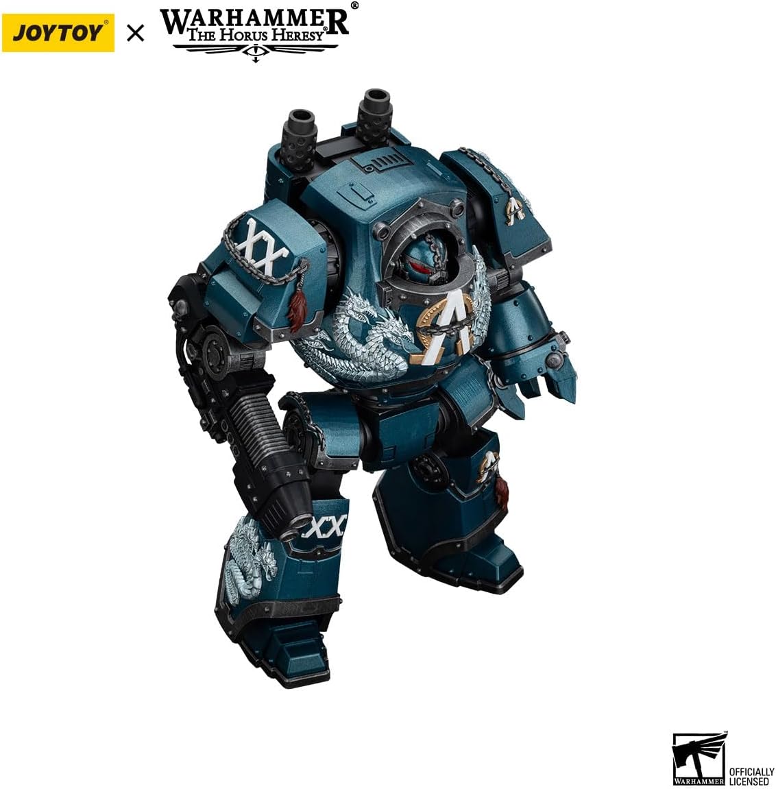JOYTOY Action Figures Warhammer 40K Alpha Legion Contemptor Dreadnought with Gravis Plasma Cannon 1/18 Movable Model Collectible Figurine Ages 15+