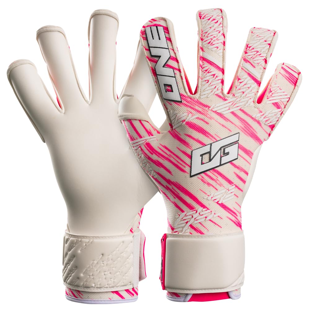 ONE OG1 Amped Junior Goalkeeper Gloves Size 6 White/Pink