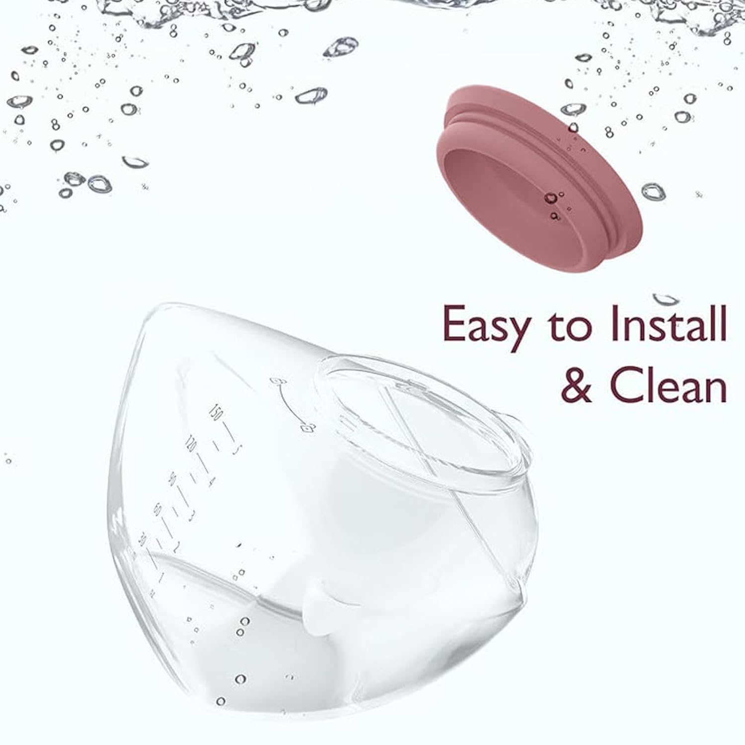 banapoy 2Pcs 150ml Breastmilk Collection Replacement Accessories for M9, Wearable Breastmilk Pump Storage Bottle, M9 Milk Container Cup