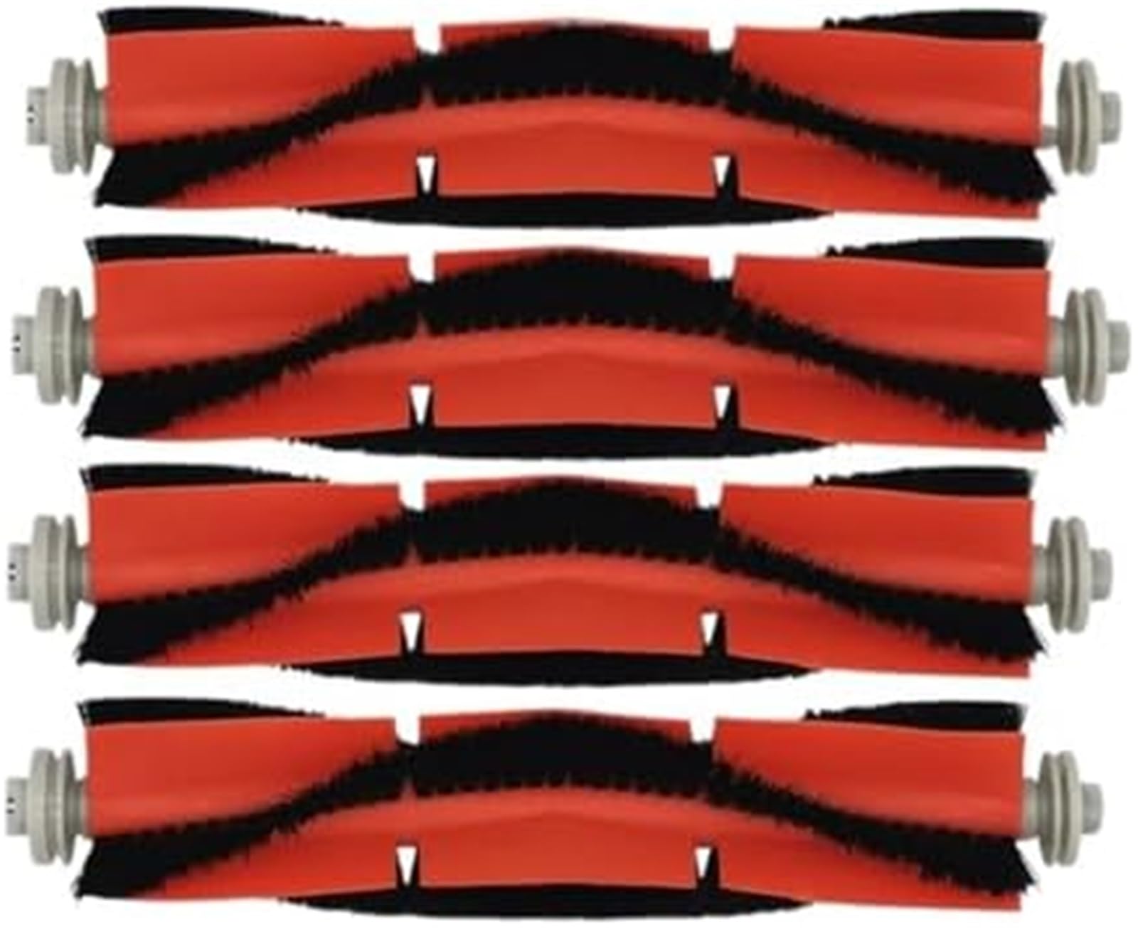nakładka mop robota sprzątającego Szczotka główna kompatybilna z dla XiaoMi S50 S51 S5 Series odkurzacz robot szczotki rolkowe części zamienne akcesoria(BLACK 2pcs)