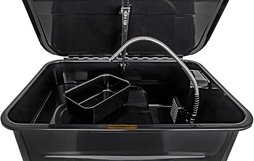 Miniatura 6 de JEGS Lavadora de piezas de 20 galones, capacidad de disolvente de 12 galones, salida máxima de bomba de 2.64-3.17 galones por minuto, acero