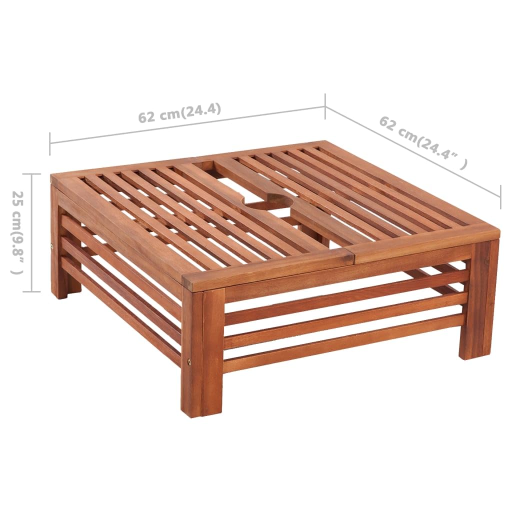 vidaXL Couverture de Support de Parasol en Bois
