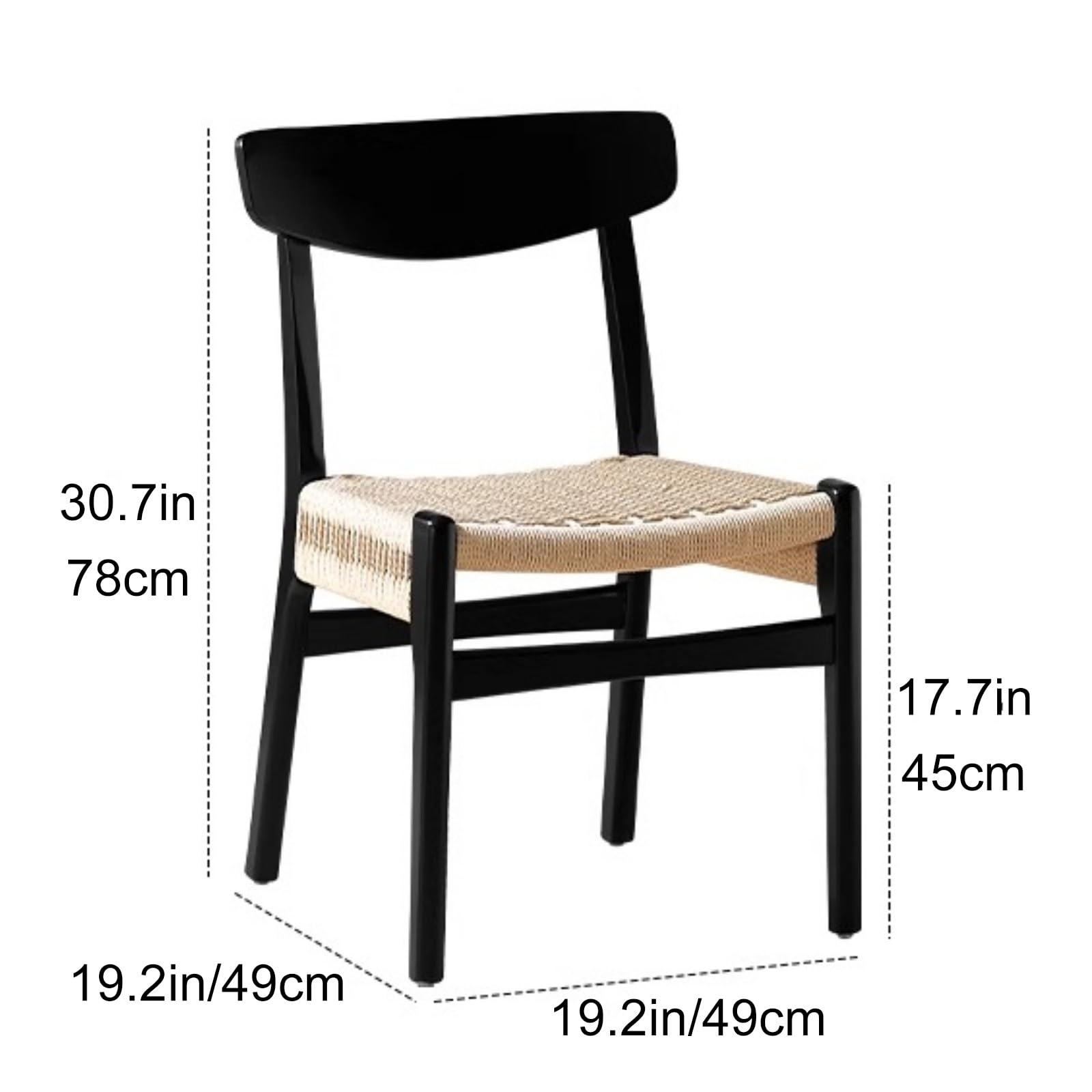 Elegantes y modernas sillas de comedor de ratán con patas de metal, sillas laterales tejidas sin brazos para cocina y bar para el hogar y restaurante, elegante solución de asiento marrón