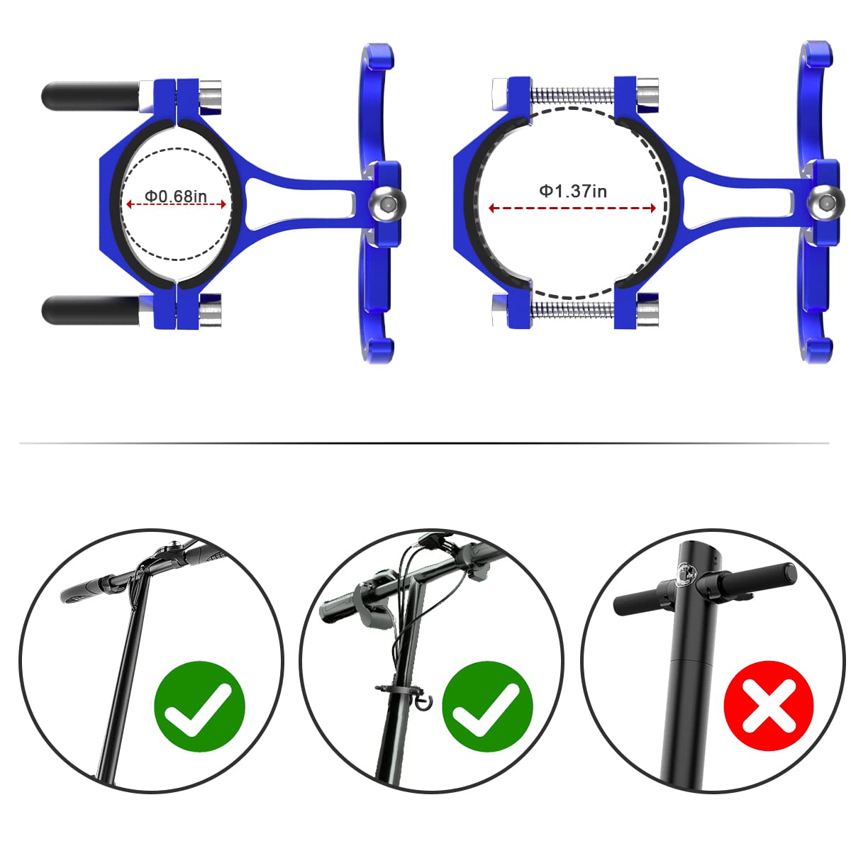 Gancho Para Scooter Eléctrico - Soporta Hasta 50 Kg, Para Colgar Bolsas O Paraguas, Montaje Sin Herramientas