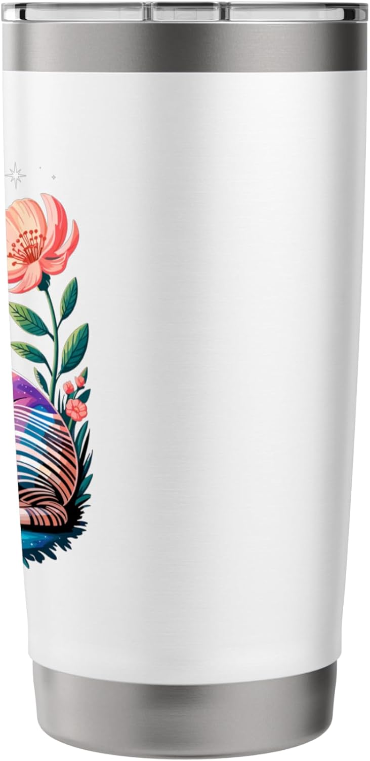 Space Flowers Okapi Forest Giraffe Stainless Steel Insulated Tumbler - Image 2