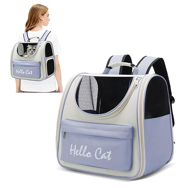 PETCUTE Aerolínea Aprobada Mochila para Perros,Transpirable Mochila para Mascota con Correa de Seguridad…