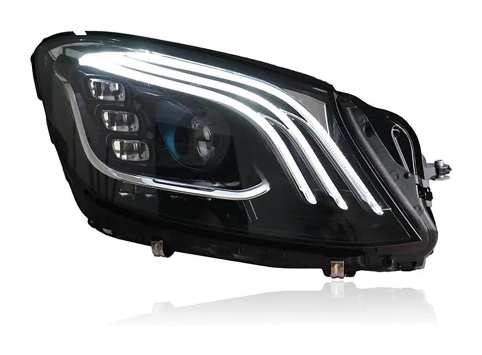 dla Mercedes S-Class W222 2014-2019 W223 Przednie reflektory przeciwmgielne kierunkowskaz światła do jazdy dziennej (DRL) żarówki bi-ksenonowe zestaw optyczny do samochodu