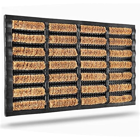 ZENQA Heavy Duty Coir and Rubber Doormat Cover