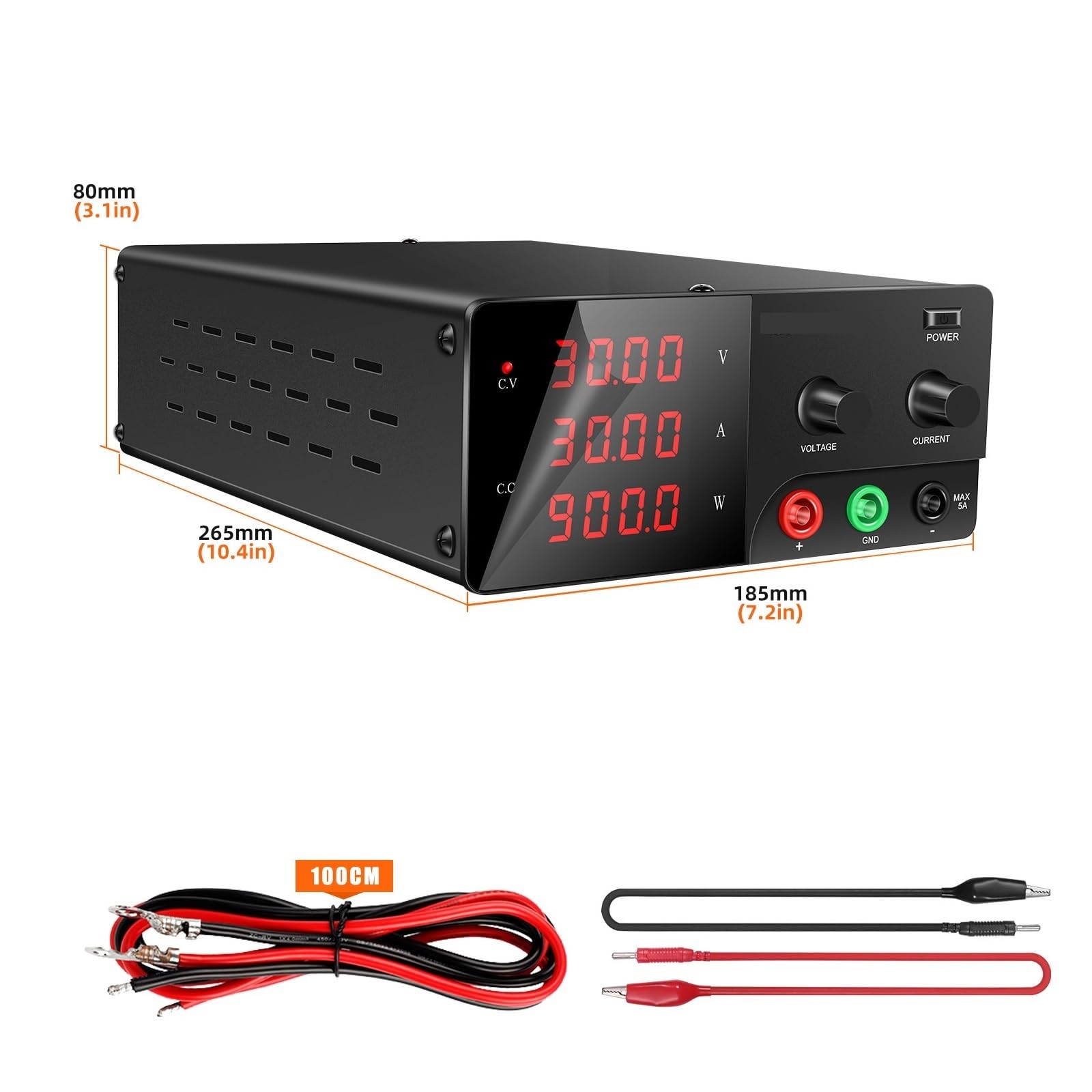 Fuentes de alimentación de CC programables Fuente de alimentación CC de laboratorio profesional de 900W, laboratorio ajustable, 30V, 30A, 20A, 60V, 10A, 60A, 100V, 5A, 15V, regulador de voltaje de cor
