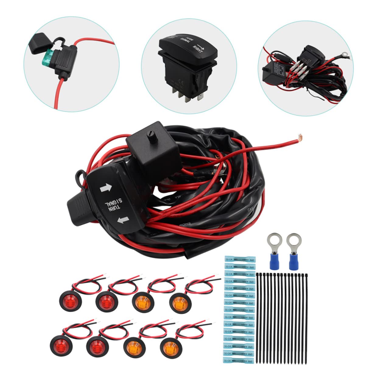 Arnés de Cableado de Señalización 12v para Utv y Atv, 1 Juego