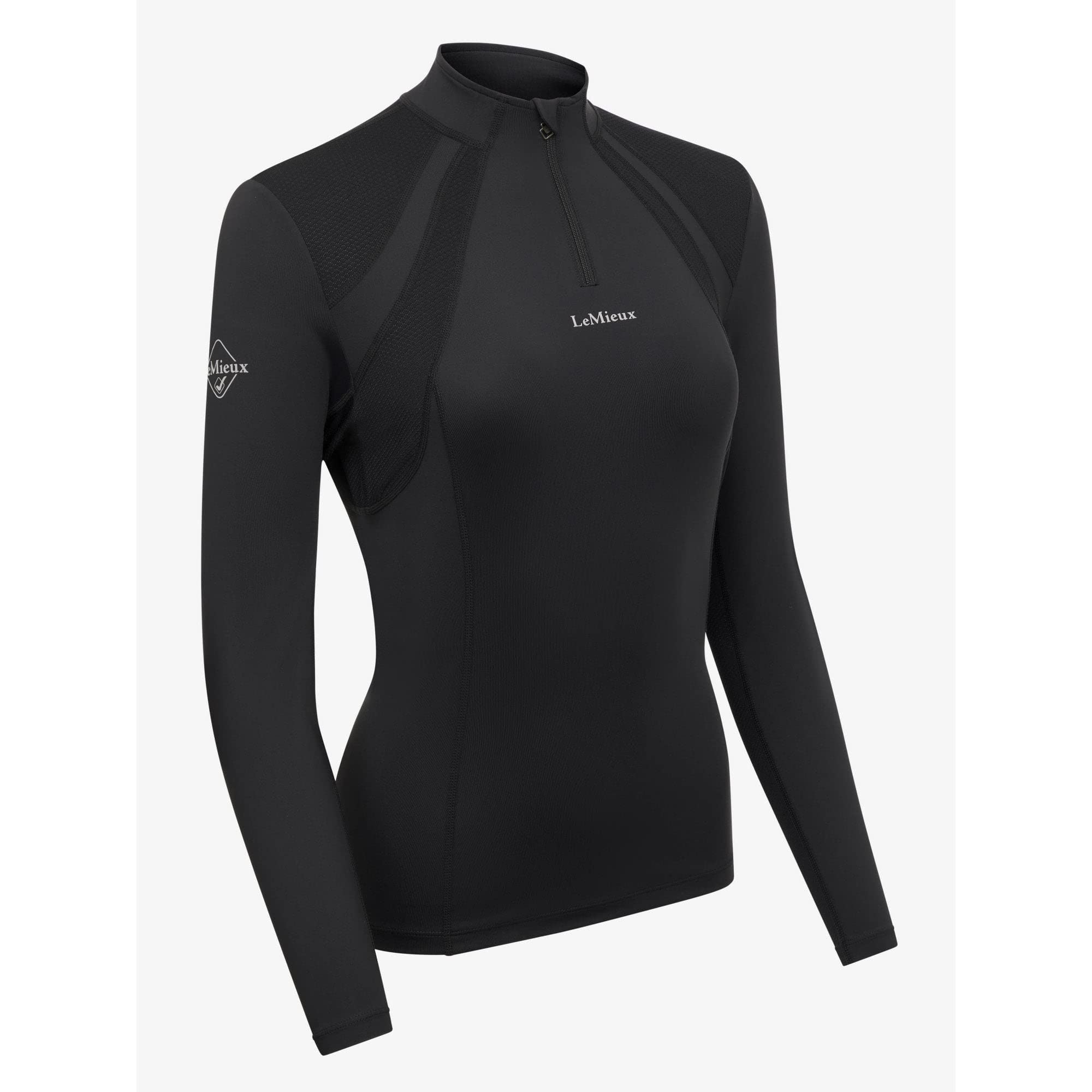 LeMieux Mia Mesh - Capa base de manga larga – Corte ajustado – Tejido transpirable que absorbe el sudor – Protección UV 50+