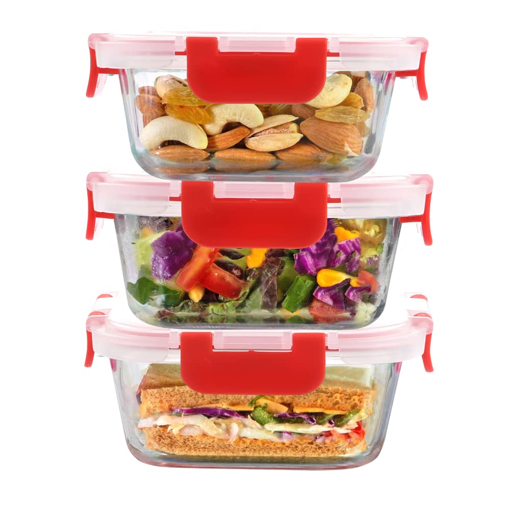 Buy Cutting EDGE Borosilicate Glass Container with Lid Square Glass