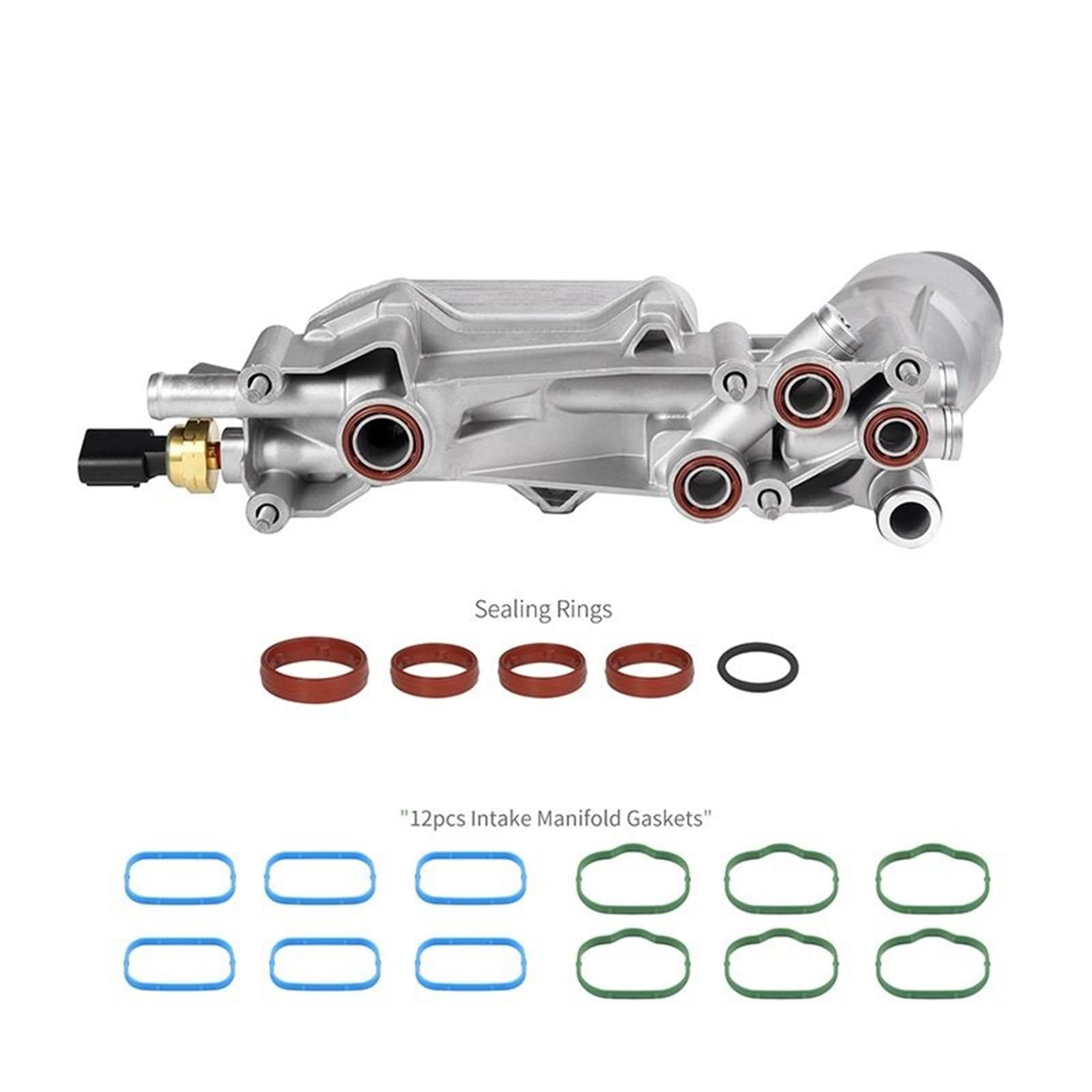 Chłodnica oleju samochodowego Pasuje do Dodge pasuje podróży Jeep Chrysler Ram 3.6L V6 68310865AB aluminiowa obudowa adaptera filtra oleju Płyta chłodząca