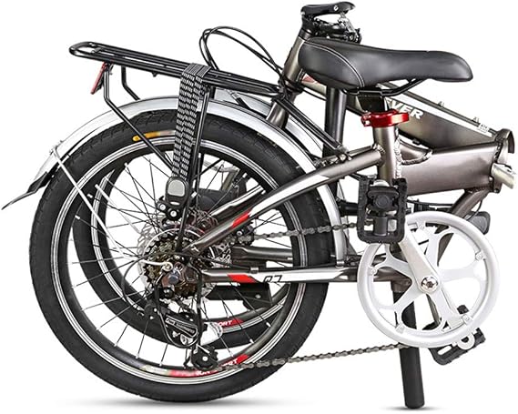 Folding Bike 21 Inch 7 Speeds Aluminum Frame Mountain Bike for Adult Lightweight Aluminum Frame City Mini Compact Bike Bicycle Urban Commuters