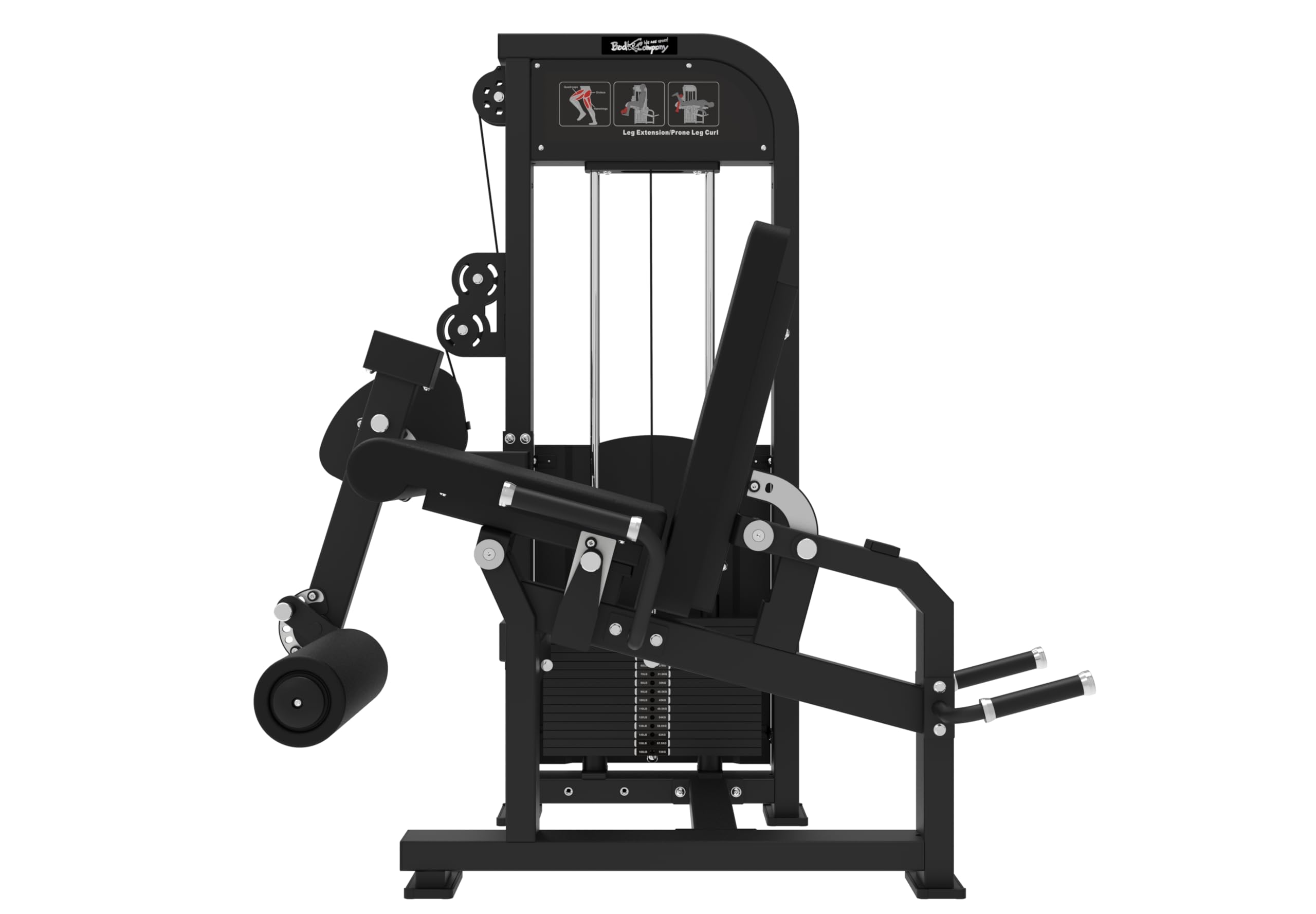Beinstrecker- und Beinbeuger-Maschine mit 80 kg Steckgewichten