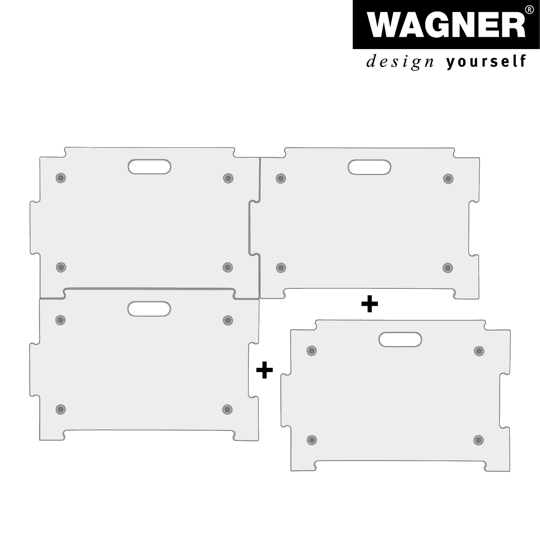 WAGNER, Brązowy, (dł.) 59 x (szer.) 39 x (wys.) 11 cm