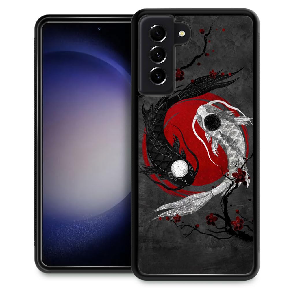 DJSOK Compatible with Samsung Galaxy S24 Plus Case,Japanese Koi Fish for Girl Men Drop Protection Pattern with Soft TPU Bumper Case for Samsung Galaxy