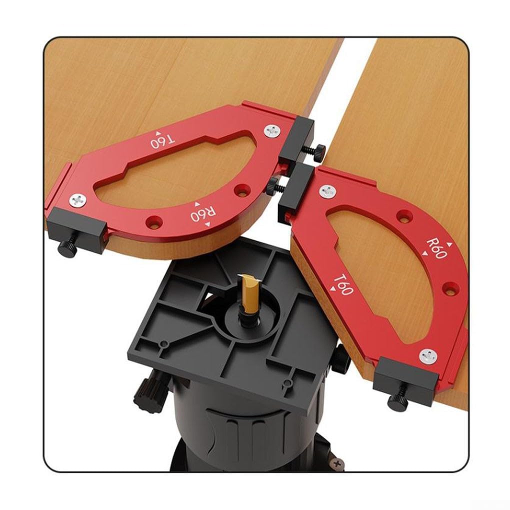 Set di 7 sagome per angoli da tavolo, in lega di alluminio, R10, R20, R30, R35, R40, R50, R60, per falegnami che creano angoli interni esterni arrotondati