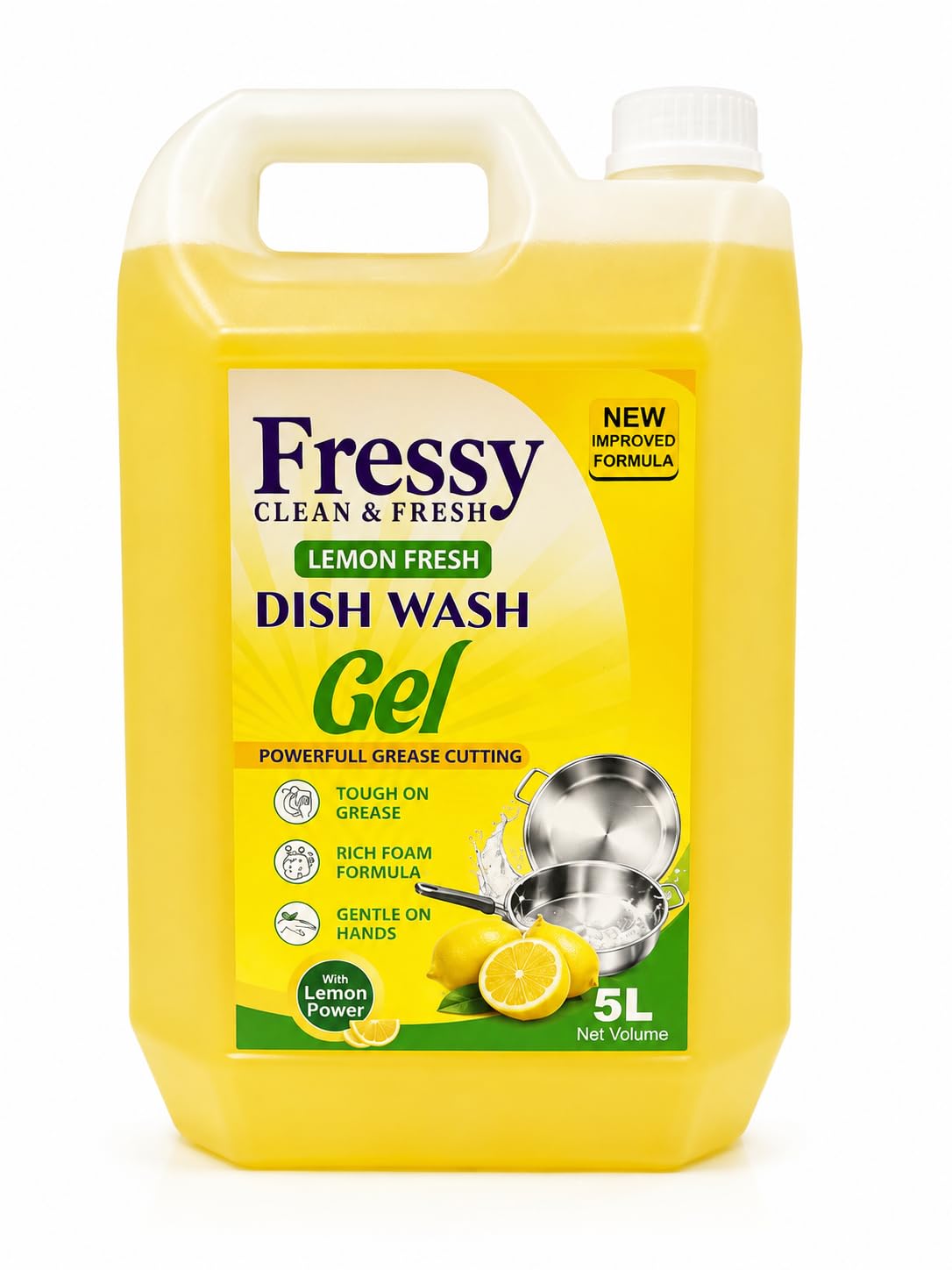 FRESSY Lemon Dish Wash Gel Liquid