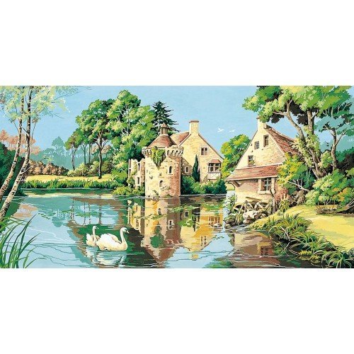Canevas Tapisserie imprimé de qualité supérieure Le Vieux Moulin