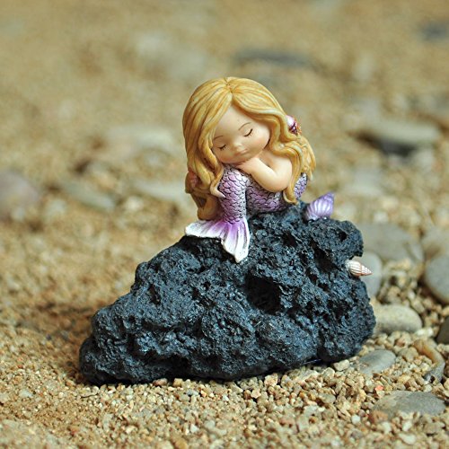 Top Collection Miniature Fairy Garden and Terrarium Little Mermaid in Thought, Pink, Black, Flesh, Purple - Image 2