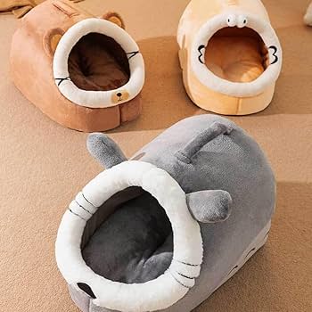 Amazon | 猫ベッド 冬用 ペットベッド ふわふわ 猫ハウス 暖かい
