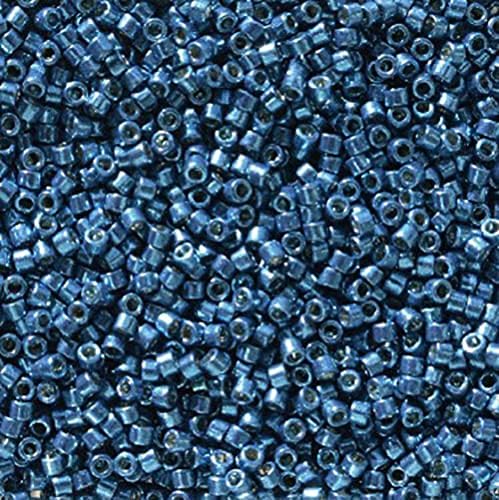 Miyuki Delica 11/0 - Duracoat Galvanized Light Sapphire DB2516 - 250gms Bag of Japanese Glass Beads Bulk Bag of Japanese Glass Beads