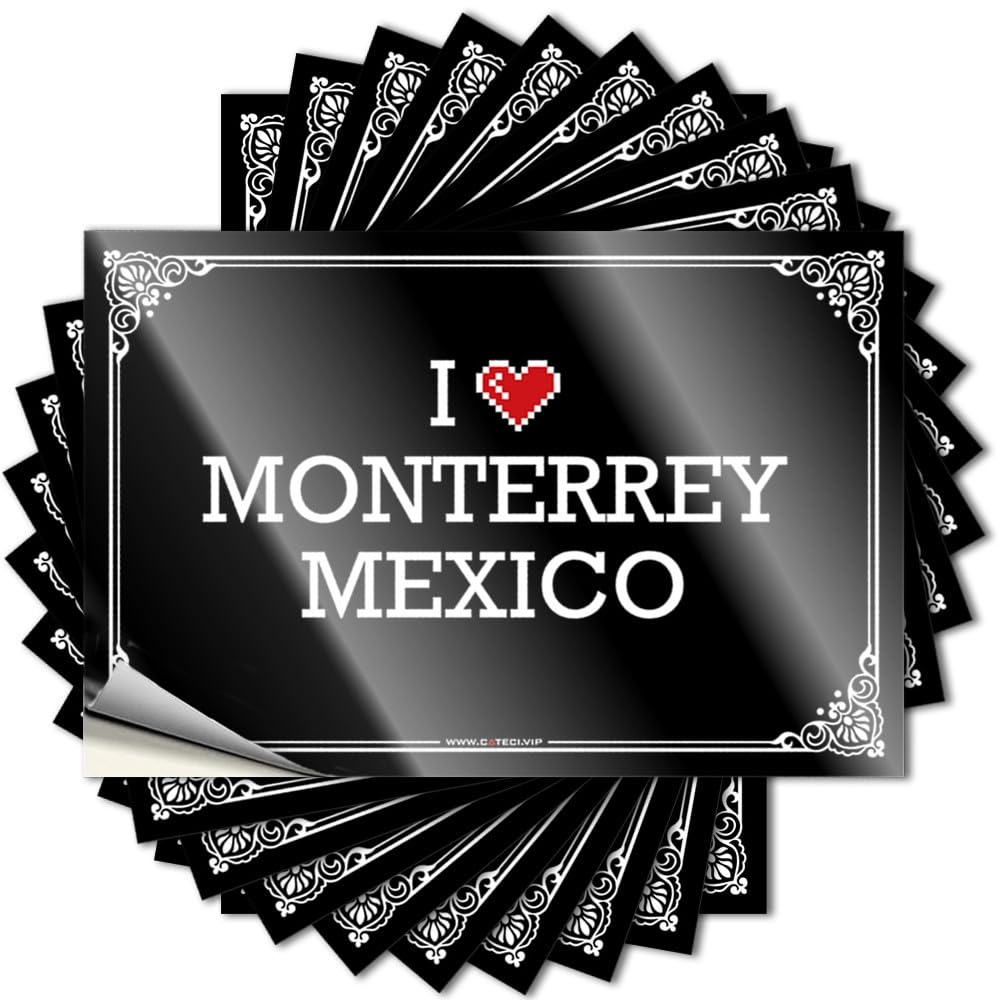 Decals Bathroom Sets Custom Stickers, Garage Waterproof I Love Monterrey Mexico for Hydro Flask | Accent Vinyl Decals for Dry Holiday Gift(8X12CM)