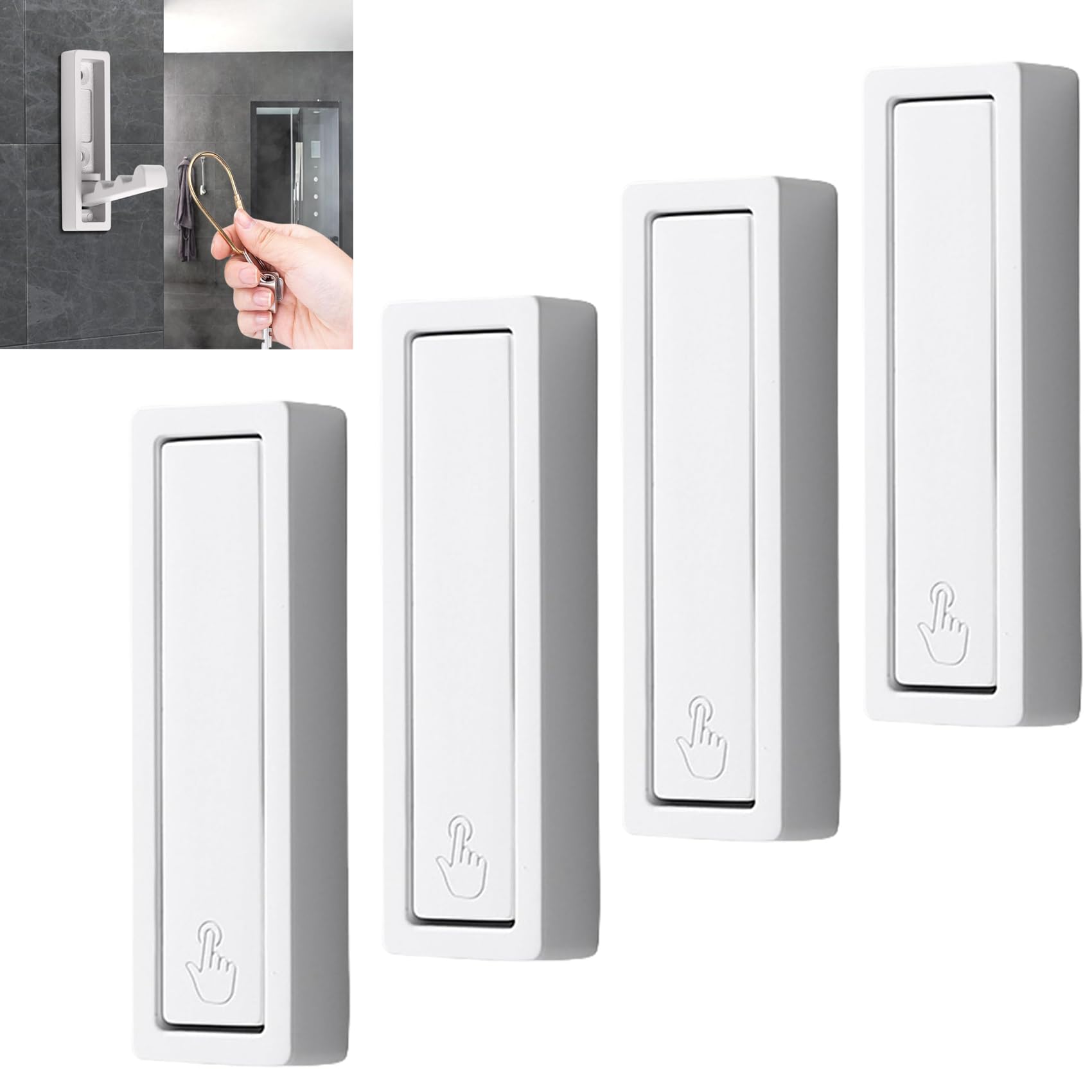 SYZOW Folding Coat Hooks 4pcs Foldable Hook Wall Mounted for Hanging Coat Jacket
