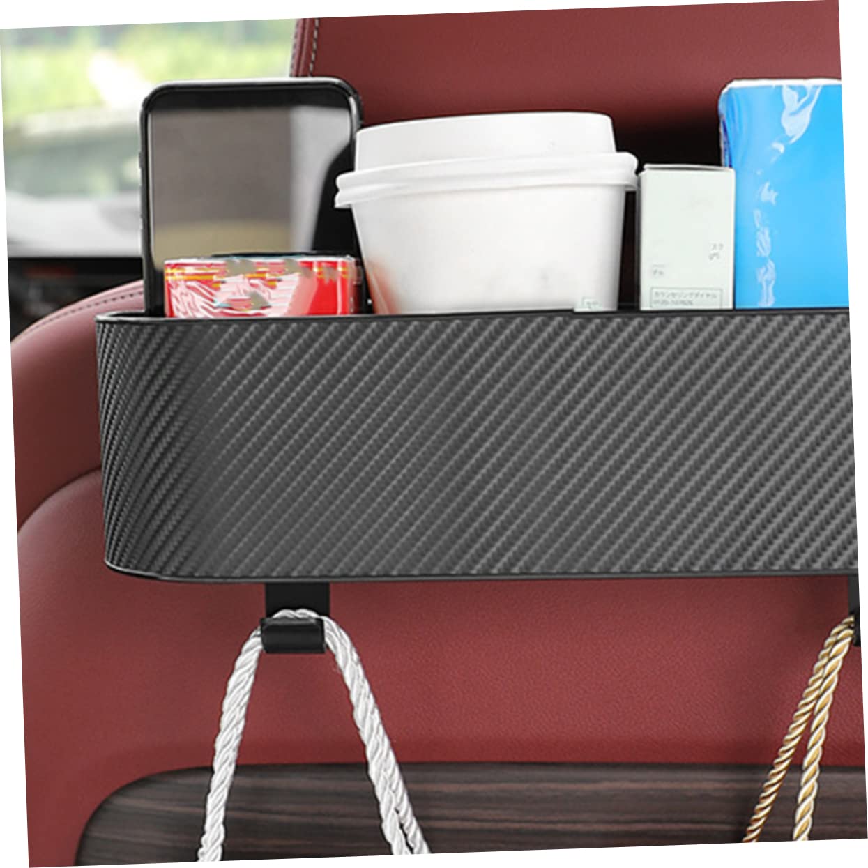 Hemobllo 2piezas Caja De Almacenamiento Para Coche Organizador Para Asiento Trasero De Coche Organizador Colgante Caja De Pañuelos Viajes