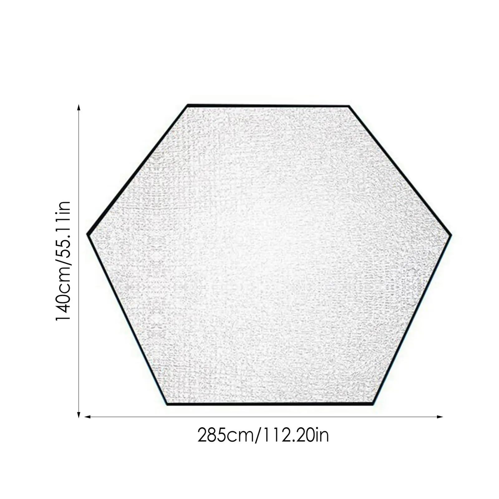 Mata kempingowa z folii aluminiowej, Aluminiowa mata kempingowa Sześciokątna plandeka na namiot Piknik