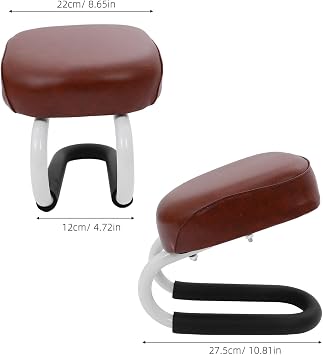 Prayer Bench Meditation Stool Cushioned Seat with Metal Frame Ergonomic Design Non-Slip Legs Comfortable Floor Stool for Yoga Prayer and Home Meditation Practice
