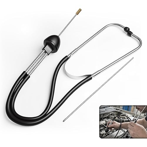 Mechanic Stethoscope Automotive Engine Noise Diagnostic Tool – Sound Detection & Fault Finder, Stop Guessing & Detect Problems Early, with Extension Probe for Car Truck Motorcycle