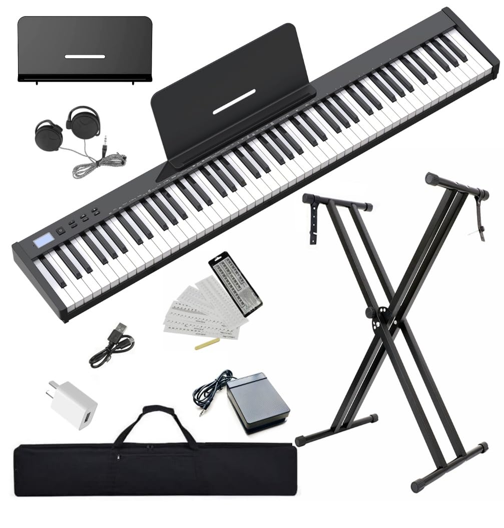 Amazon.com: NikoMaku Piano Keyboard 88 Keys Semi-weighted Compact 